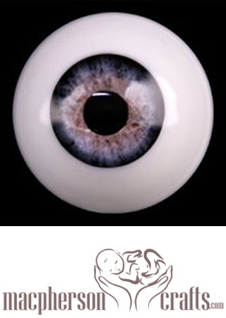 20mm Realistic Acrylic Eyes - Blue Brown