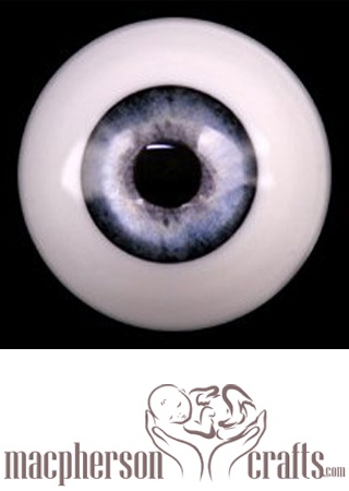 18mm Realistic Acrylic Eyes - Blue Grey