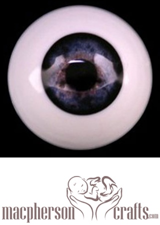 12mm Realistic Acrylic Eyes - Dark Blue