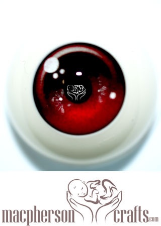 20mm Acrylic Eyes Cartoon Style - Red