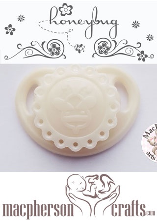 HoneyBug Cutie Pie Vintage Micro Preemie Pacifier - Vintage Cream