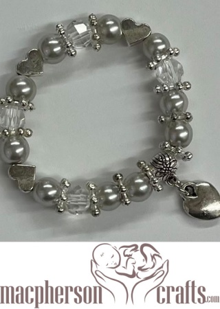 Pearly Bugs Baby Bracelet ~ Silver