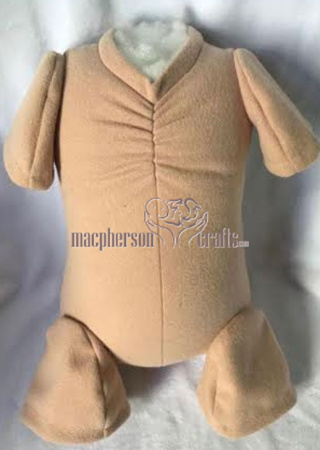 24 Inch Flesh Doe Suede Body - Jointed 3/4 Arms, 3/4 Legs