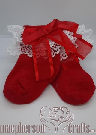 Lace Socks - Red