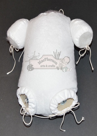 20 Inch White Body - Jointed 3/4 Arms, Full Front Legs