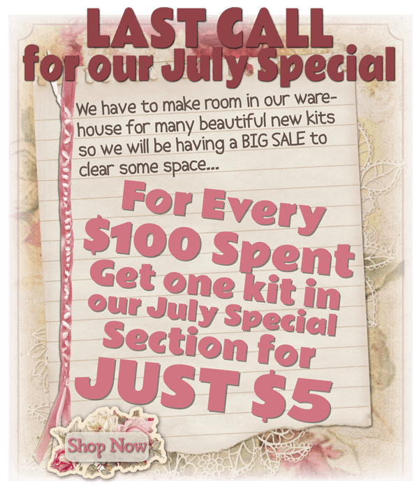 July Special - Spend $100 & get a kit for $5