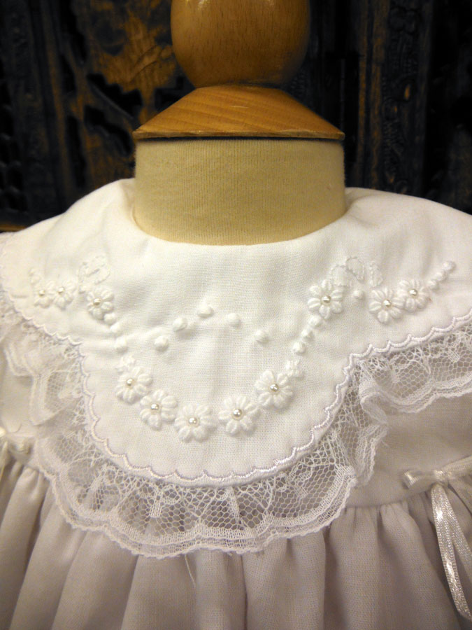 white preemie gown