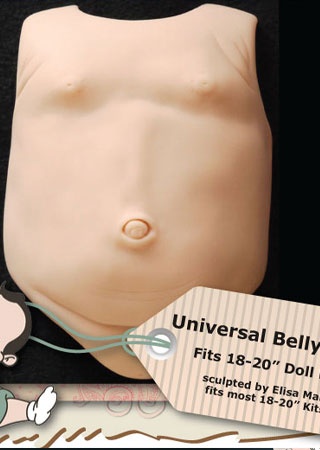 20-22 "Reborn Body Body Boy Belly Plate Kit Baby Doll fai da te non dipinto 