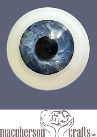 20mm Mouth Blown Glass Eyes -  Dark Blue