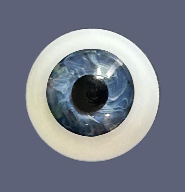 Yeux poupée ancienne Bleu azur 6 mm azur Blue mouth blown eyes for antique doll | UK