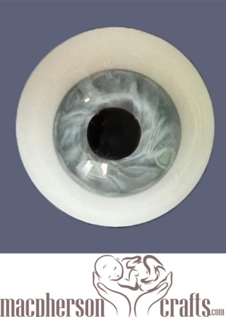 18mm Mouth Blown Glass Eyes -  Ice Blue