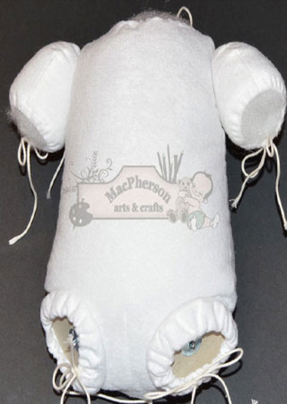 26 Inch White Body ~ 3/4 Arms ~ Full Front Legs ~ Jointed