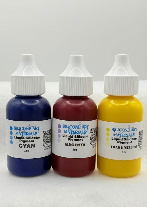 A Set SAM Liquid Silicone Pigment ~ 3 Transparent CMY Colors Set ~ 1 OZ