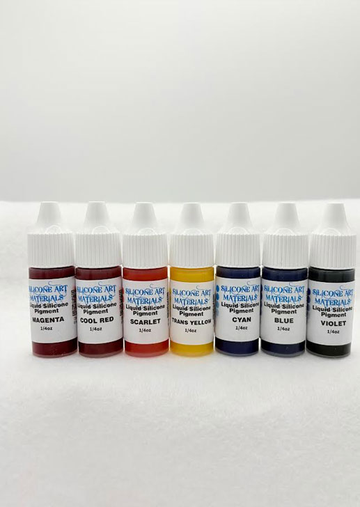 A Set SAM Liquid Silicone Pigment ~ 7 Transparent CMY Colors Set ~ 1/4 OZ
