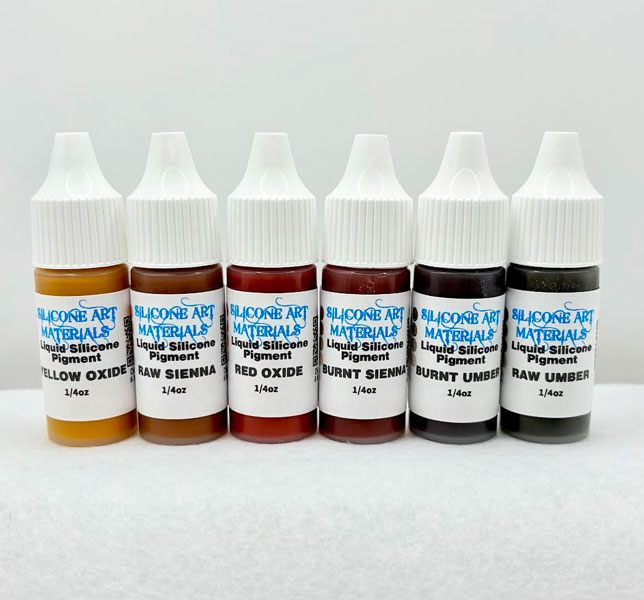 A Set SAM Liquid Silicone Pigment ~ Classic Earth Color ~ 6 Colors ~ 1/4OZ