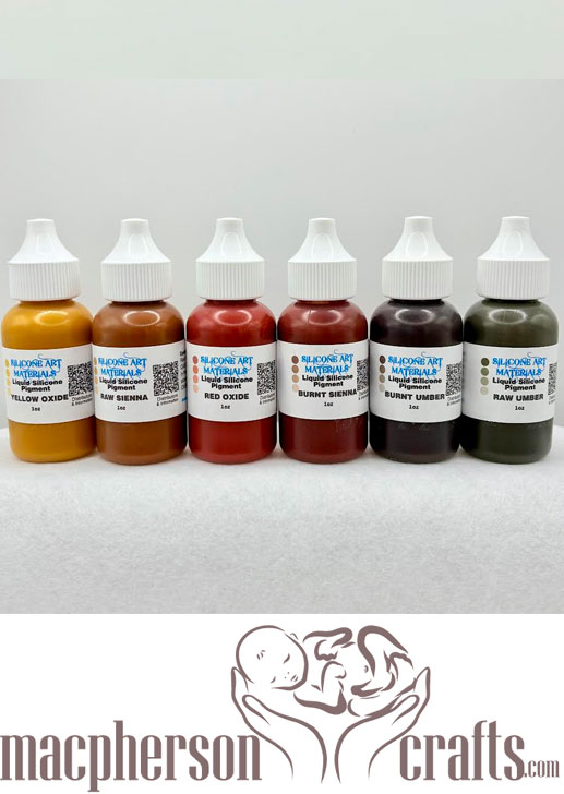 A Set SAM Liquid Silicone Pigment ~ Classic Earth Color ~ 6 Colors ~ 1OZ