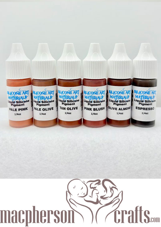 A Set SAM Liquid Silicone Pigment ~ Skin Tones ~ 6  Colors ~ 1/4OZ