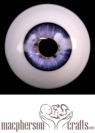 22mm Realistic Acrylic Eyes - Blue Bonnet