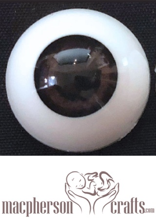 22mm Realistic Acrylic Eyes - Marbled Brown