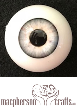 22mm Realistic Acrylic Eyes - Fantasy Luminous Light Blue