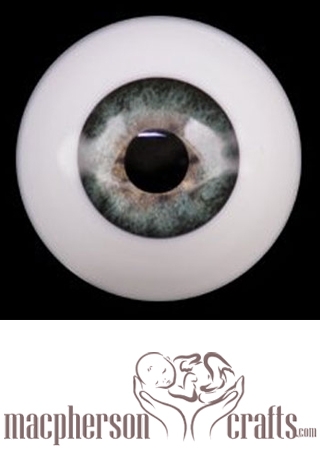 22mm Realistic Acrylic Eyes - Sea Mist