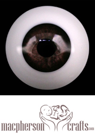 16mm Realistic Acrylic Eyes - Warm Brown