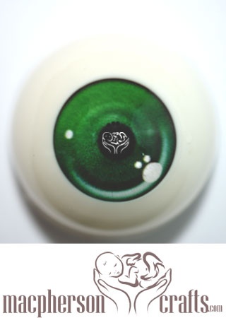 16mm Acrylic Eyes Cartoon Style - Green