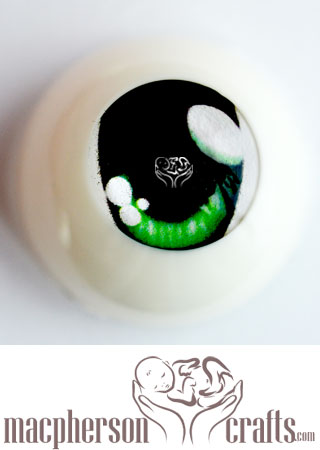 22mm Acrylic Eyes Dolfie Style - Green