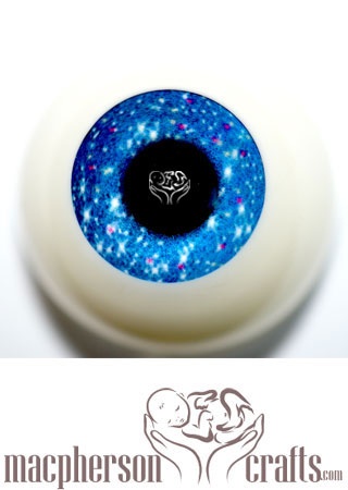 16mm Acrylic Eyes Glitter Sparkle Style - Blue