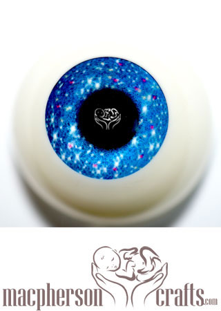 16mm Acrylic Eyes Glitter Sparkle Style - Blue