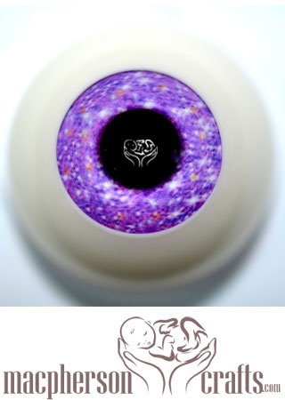 16mm Acrylic Eyes Glitter Sparkle Style - Purple