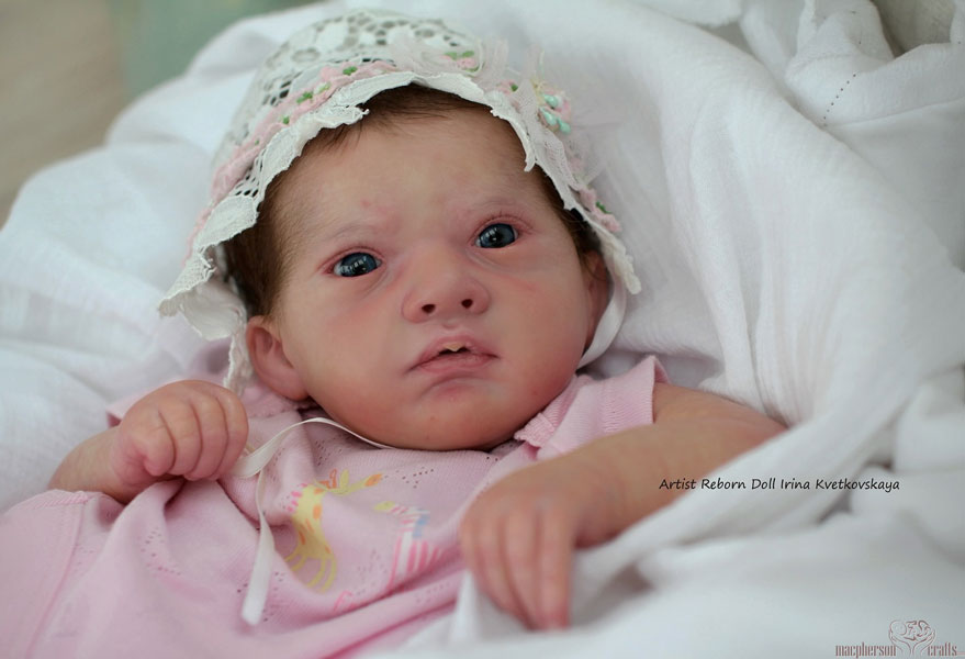 Poupée Reborn Réaliste Sila Par Jenny – Bébé En Vinyle 46 Cm – Fille Cheveux Châtain Clair – Fabriqué En France