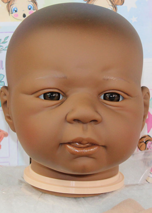Merle Awake Dark Skin Newborn ~ Ready to beBorn DIY Doll Making Kit