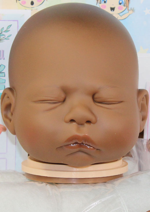 Olivia Asleep Dark Skin Newborn ~ Ready to beBorn DIY Doll Making Kit