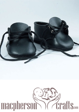 Black Preemie Shoes ~ Boy