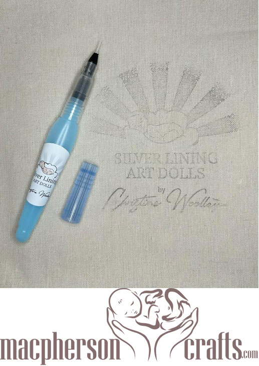 Blue Hair Painting Brush by Christine Woolley