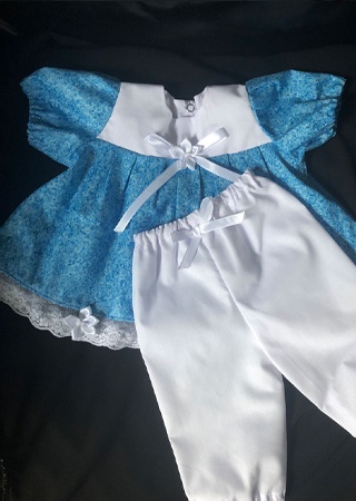 Blue and White Dress ~ Preemie