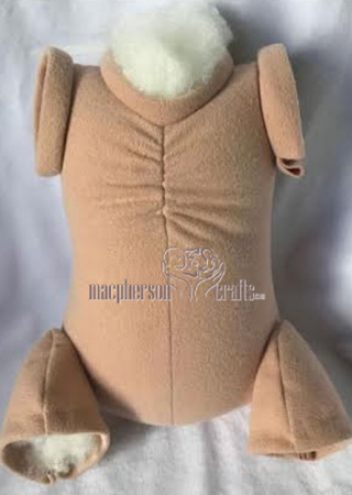 20 Inch Flesh Doe Suede Body - Jointed Full Arms, 3/4  Legs