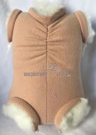 24 Inch Flesh Doe Suede Body ~ Full Arms, Full Front Legs ~ No Joints