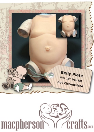 18 Inch Boy Circumcised Belly Plate by DKI