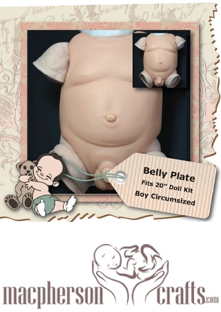 20 Inch Boy Circumcised Belly Plate by DKI