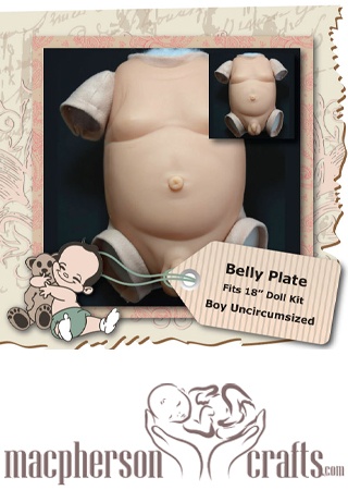 18 Inch Boy Uncircumcised Belly Plate by DKI