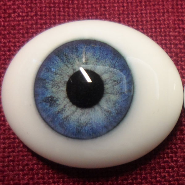 24mm Oval Glass Eyes 24mm Oval Glass Eyes Natural Blue