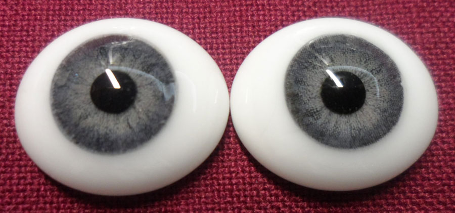 20mm Gray Iris E - Oval Glass Eyes - 1 Pair - #1392 - Bountiful Baby (DP  Creations LLC)