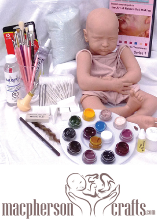 Doll KIT Genesis paints SAVANNAH Complete  REBORN Starter Beginner Kit Mohair 