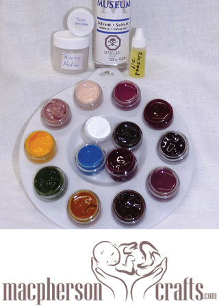 Genesis Heat Set Paints Set of 5 Basic Colors for Reborn Doll Making size small 