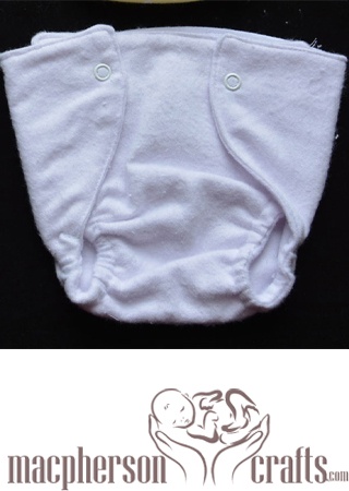 Diaper Cover Micro Preemie  - White