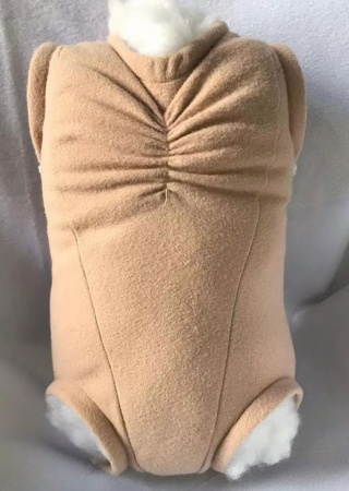 16 Inch Flesh Doe Suede Multi Panel Body ~ Full Arms, Full Front Legs ~No Joints