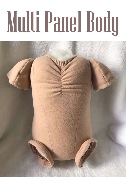 20 Inch Flesh Doe Suede Multi Panel Body ~ 3/4 Arms, Full Front Legs ~ Jointed