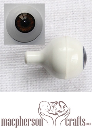 Full Round Eyes for Sculpting ~ Chocolate Brown 26mm